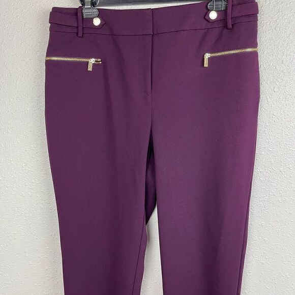 Calvin Klein Purple Stretch Fit Pants Size 10 EUC - Picture 2 of 7